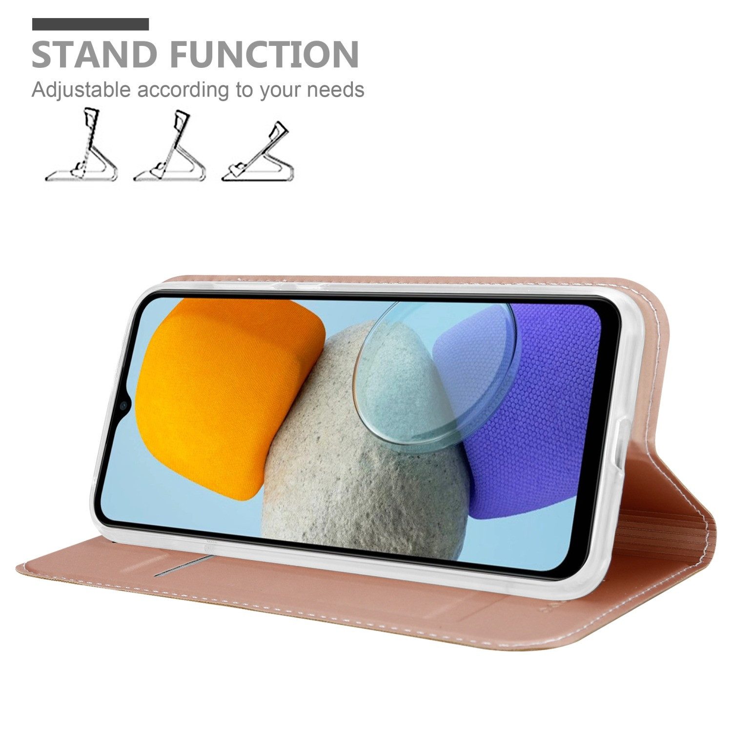 Cadorabo Handyhülle für Samsung Galaxy M23 5G Hülle Samsung Galaxy M23 5G, Schutzhülle Hülle mit Standfunktion, Magnetverschluss und Kartenfach