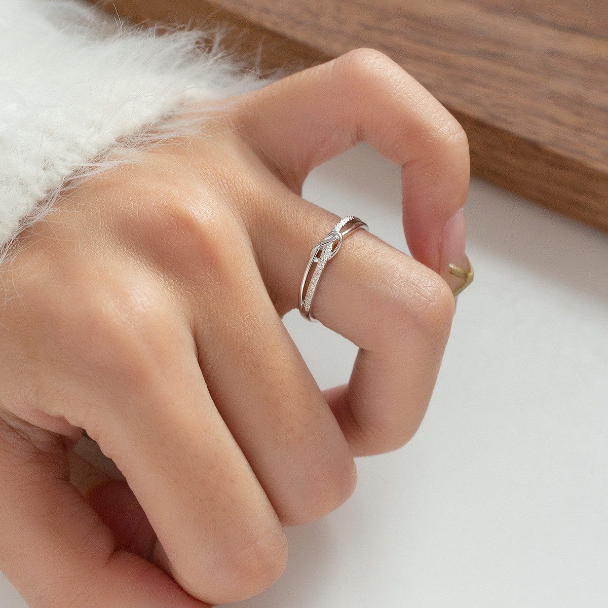 The Beauty House Fingerring Verlobungsring silberfarbiger Ring günstig online kaufen