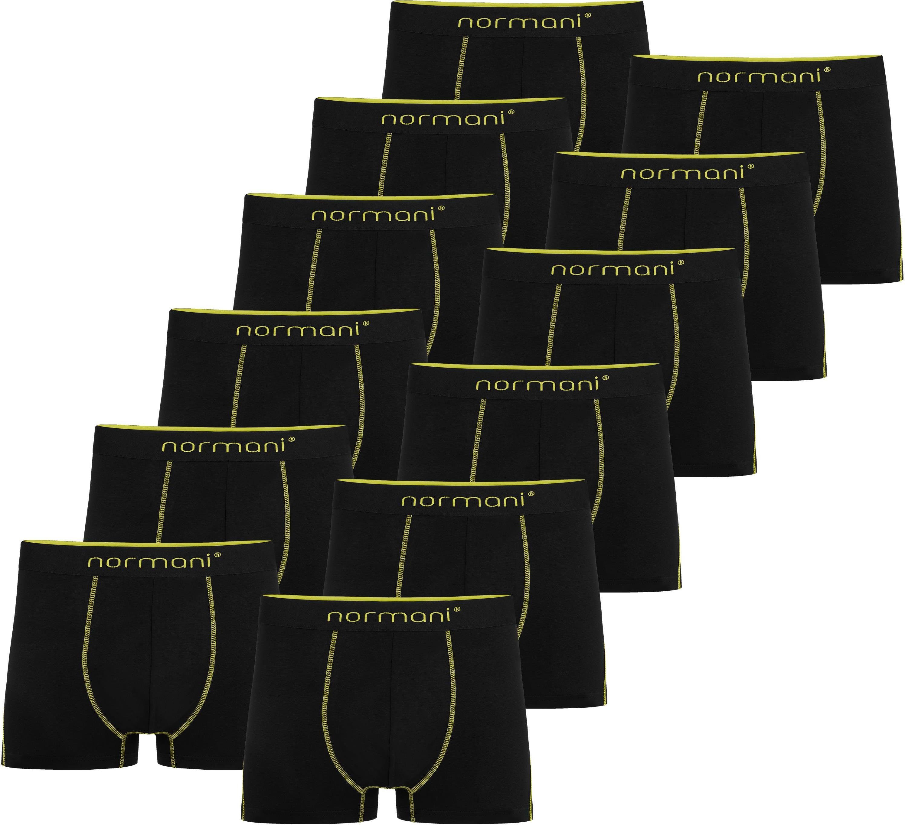 normani Boxershorts 12 x Herren Baumwoll-Boxershorts Unterhose aus atmungsaktiver Baumwolle für Männer