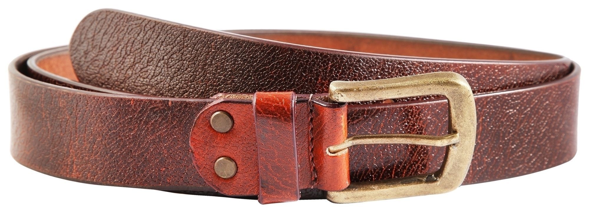 Ledergürtel hochwertiges Echt Leder, braun, 80 cm - 150 cm (Bundweite)