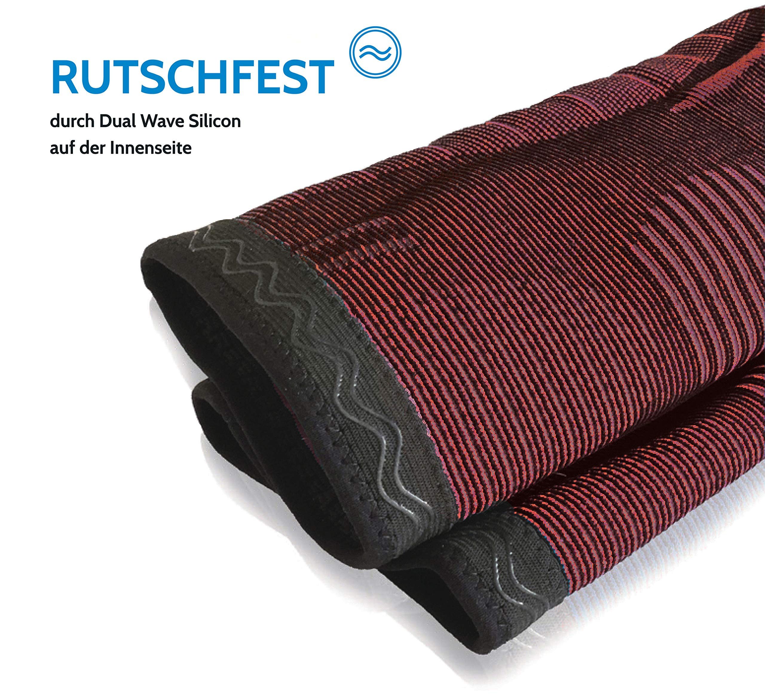 AGILE NOW Kniebandage Hochwertige Kniebandage Herren & Damen (Paar) (Elastische Kniestütze für Sport & Fitness, Knie Bandage Paar, Rot XL), Atmungsaktiv & Rutschfest, Kniebandagen (Paar)