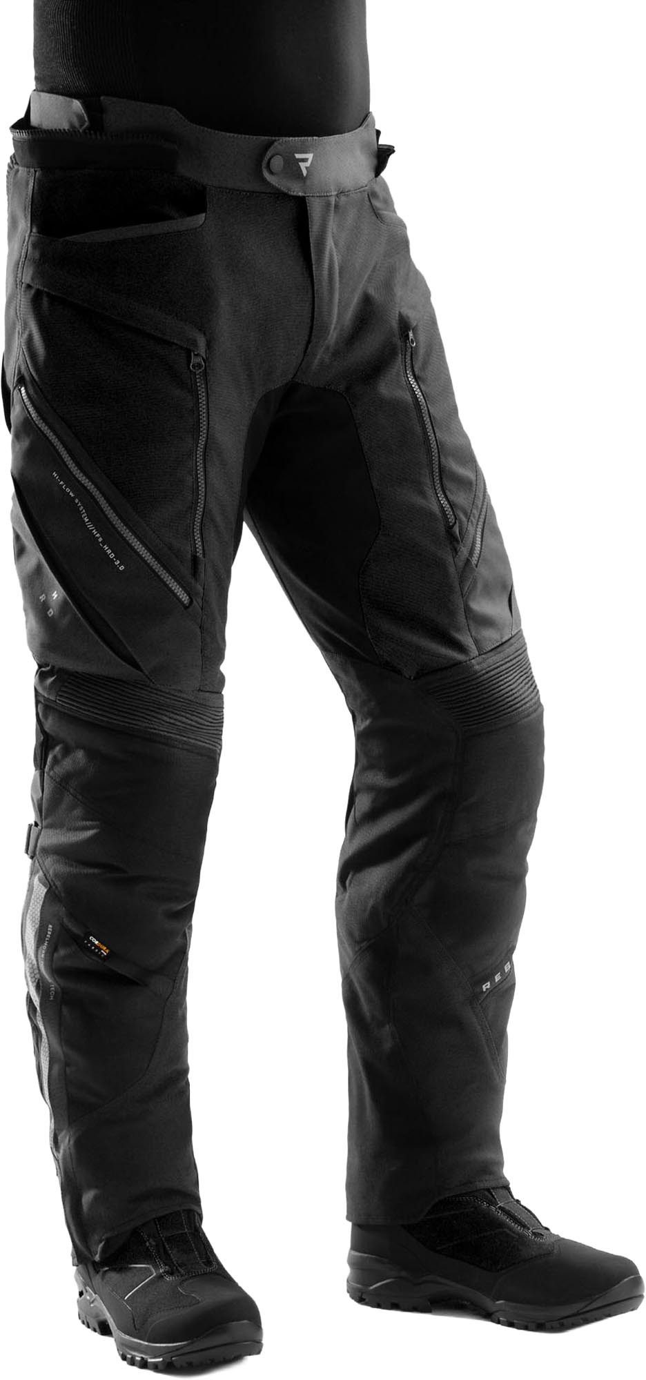 Rebelhorn Motorradhose Hardy 3.0 wasserdichte Motorrad Textilhose Verbindungsreißverschluss,Hüftprotektoren enthalten,Knieprotektor