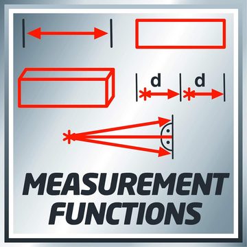 Einhell Lasermessgerät Laser-Distanzmesser TE-LD 60 Messbereich 0,05 m bis 60 m
