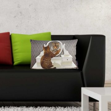 Mars & More Dekokissen Mars & More Canvas Kissen Katzen Selbstverständnis ca 50 x 35 cm