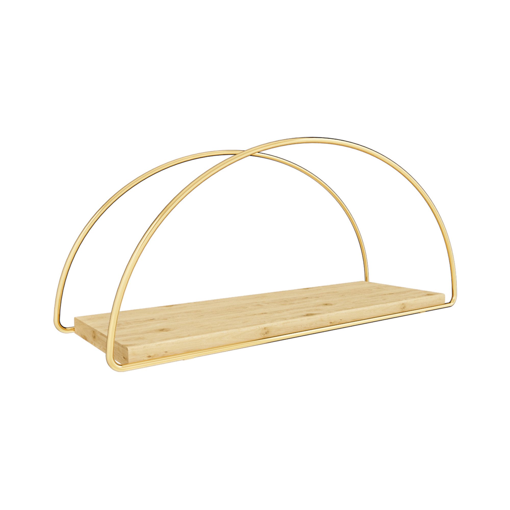 en.casa Badregal, »Mynämäki« Handtuchhalter 39x16x17 cm Goldfarben