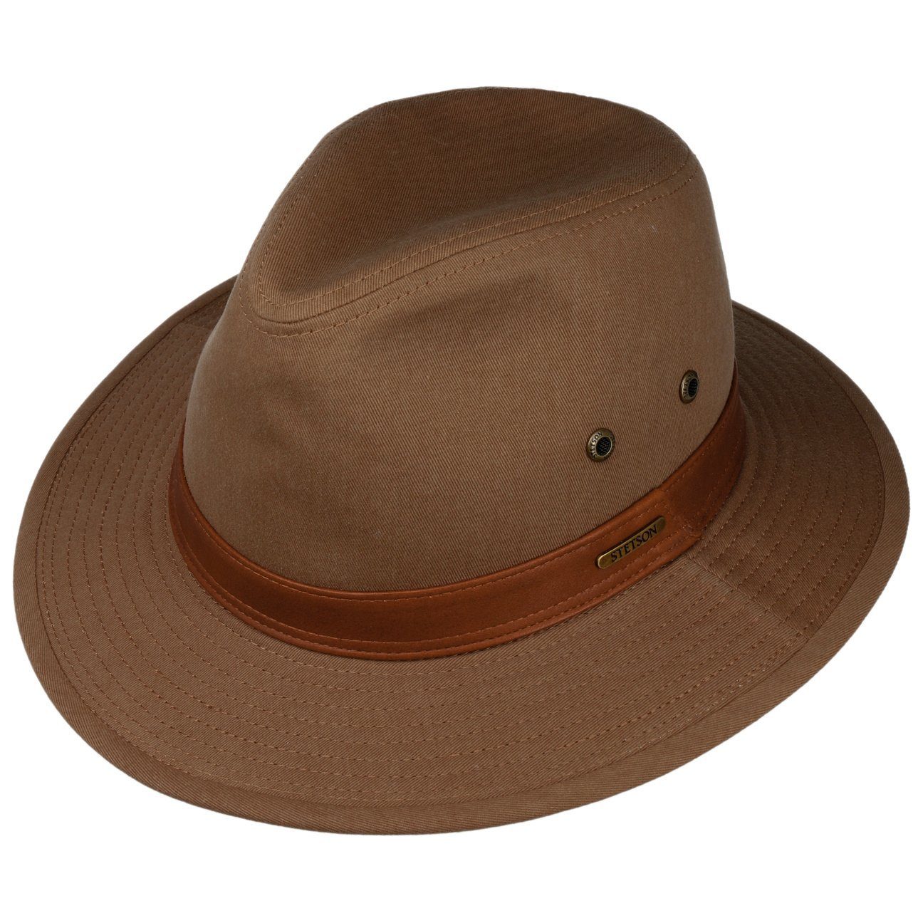Stetson Sonnenhut (1-St) Stoffhut mit Lederband