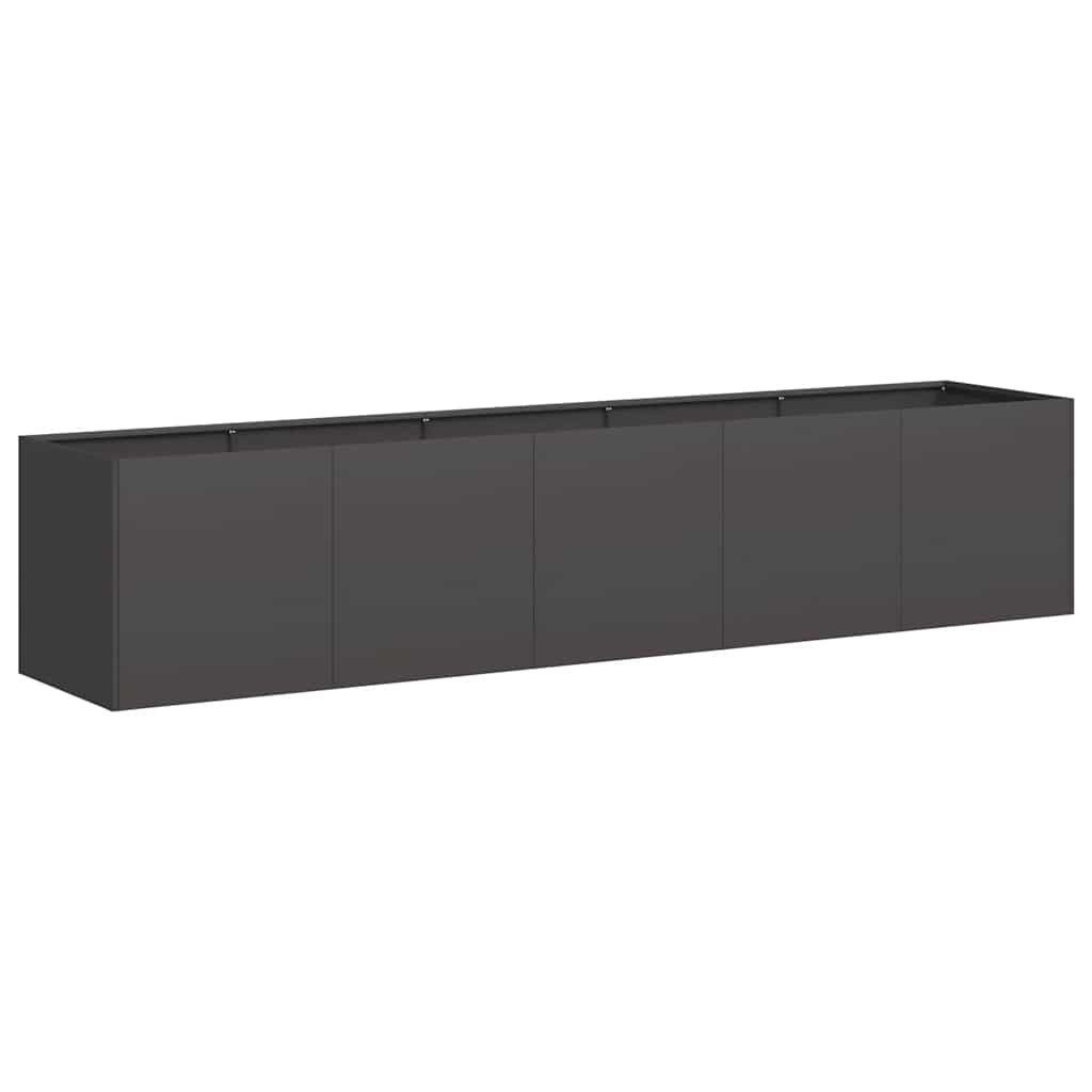 vidaXL Pflanzkübel 200 x 40 x 40 cm Pflanzkübel Schwarz 200x40x40 cm Kaltgewalzter Stahl