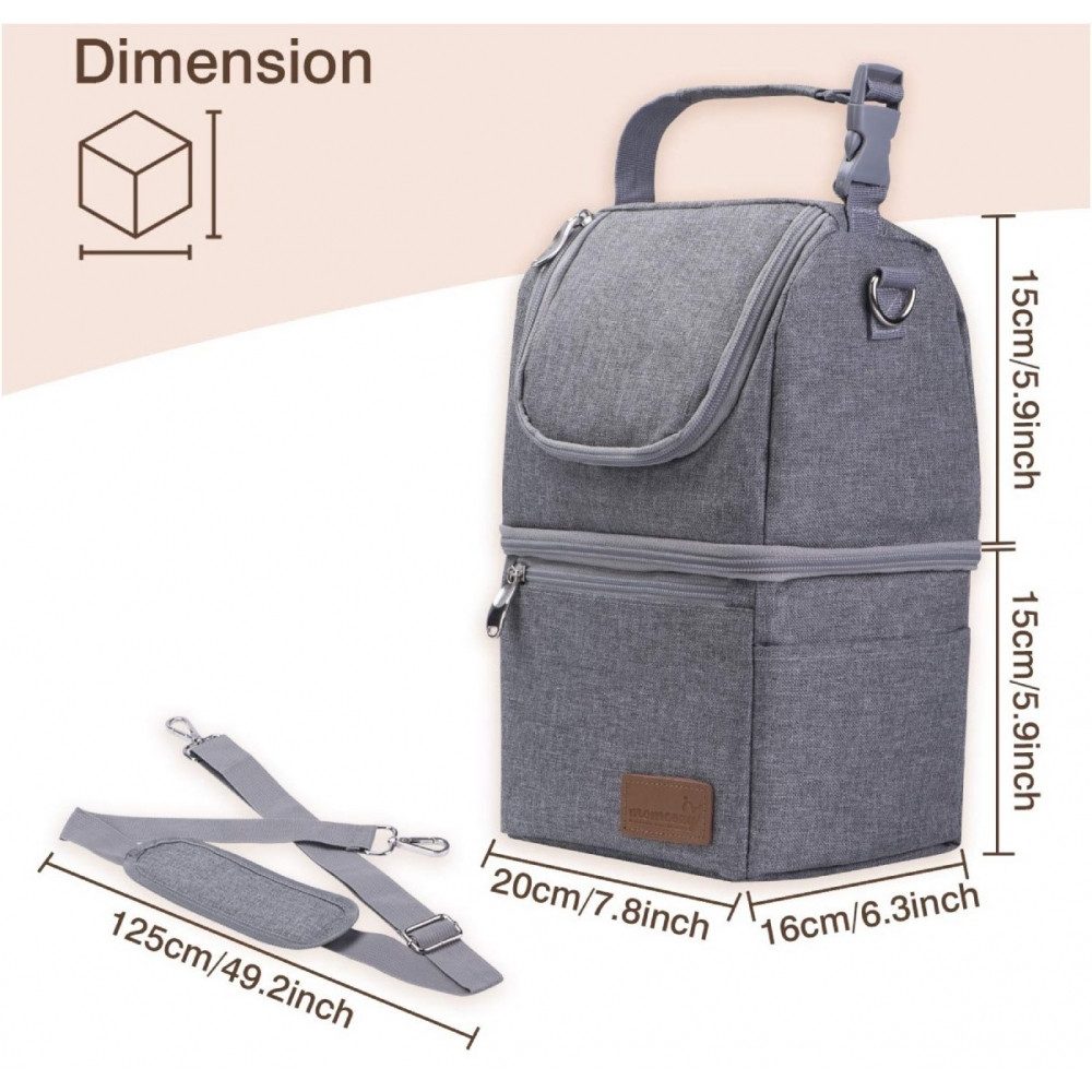 Momcozy Kühltasche Muttermilch - Kühltasche - grau