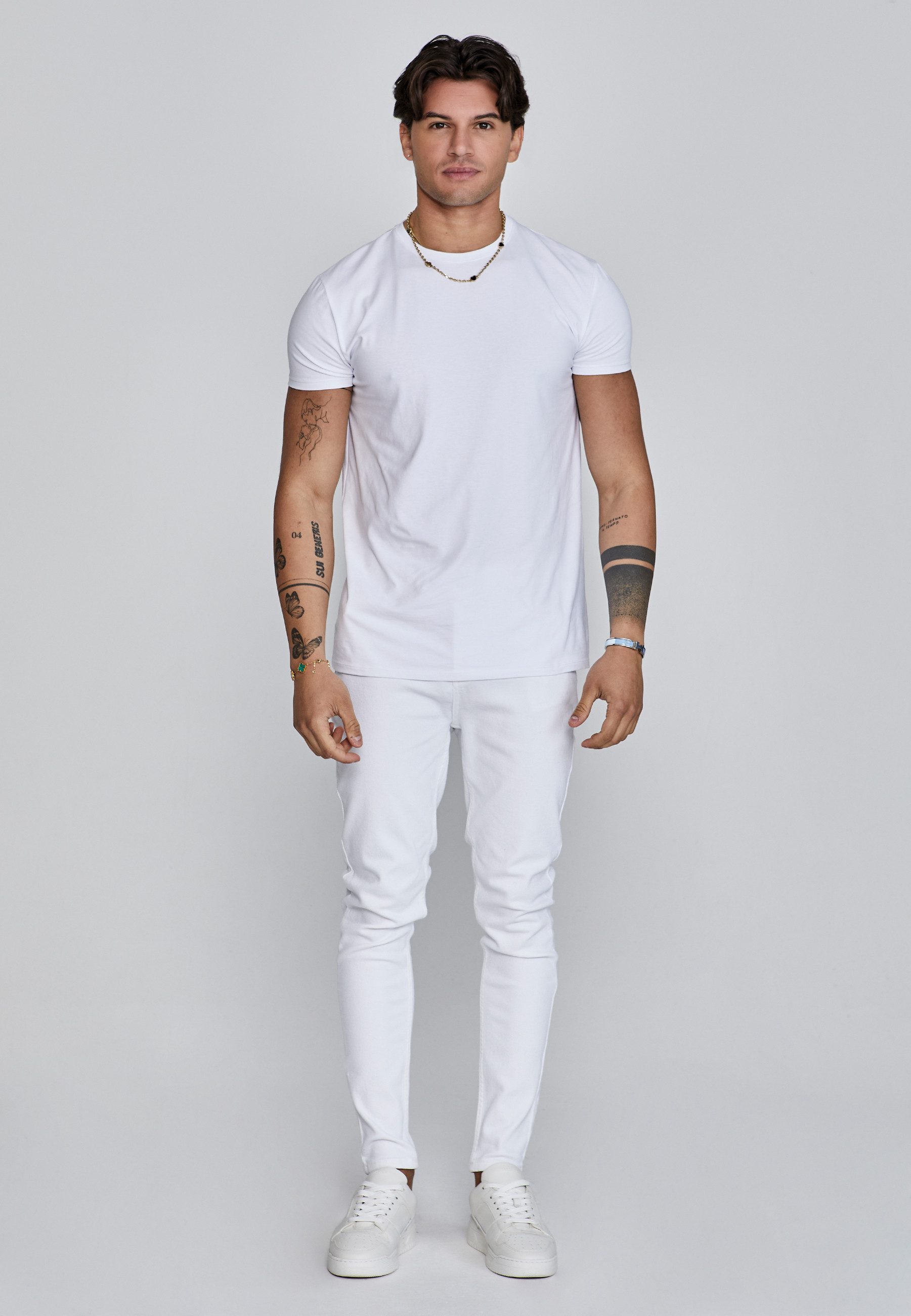 Siksilk Skinny-fit-Jeans SikSilk Herren Weiße Skinny Jeans