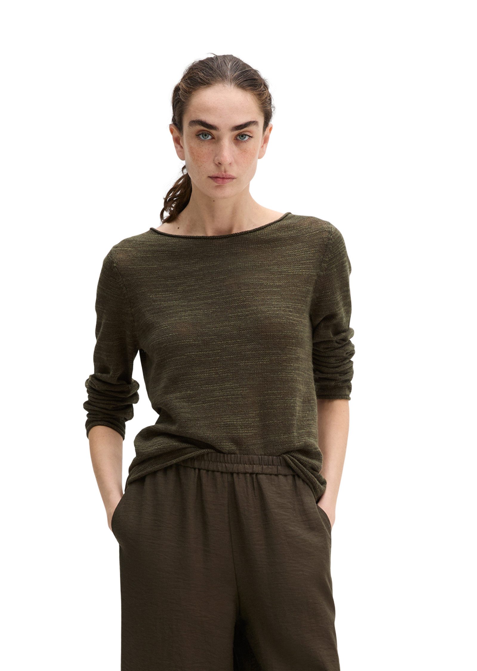 Marc O'Polo Strickpullover aus Leinen-Baumwolle-Mix