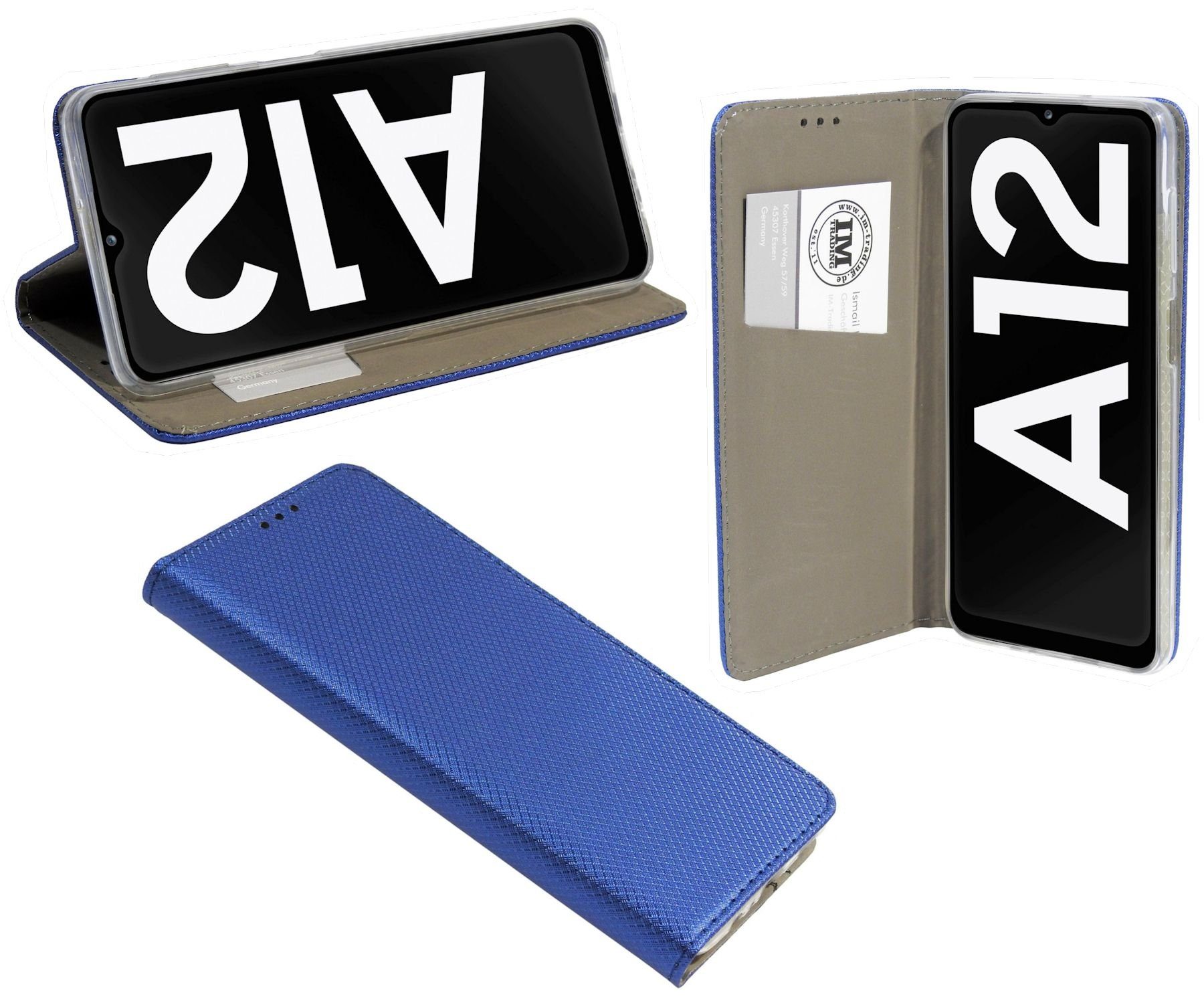cofi1453 Handyhülle cofi1453 Buch Tasche "Smart" für SAMSUNG GALAXY A12 (A125F)