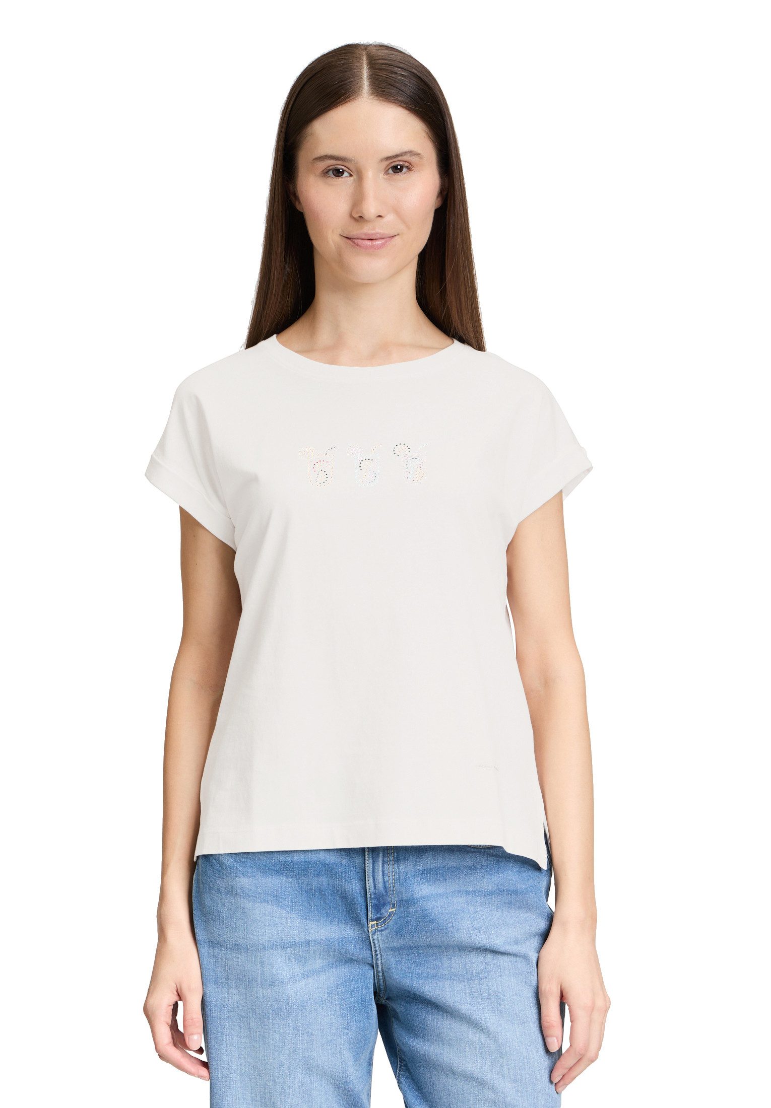 Cartoon Kurzarmshirt Cartoon Printshirt mit Ärmelaufschlag günstig online kaufen