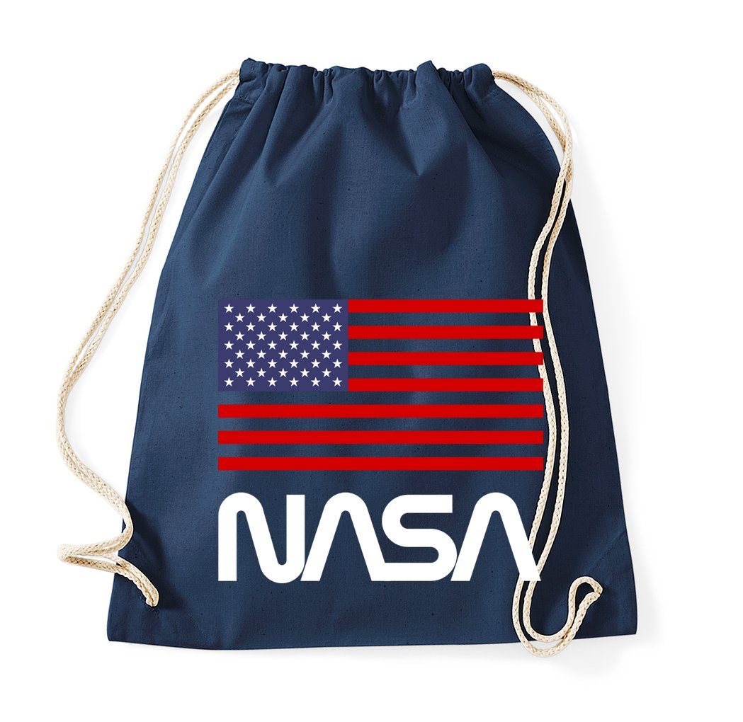 Youth Designz Turnbeutel NASA USA Baumwoll Tasche Turnbeutel, mit modischem  Print