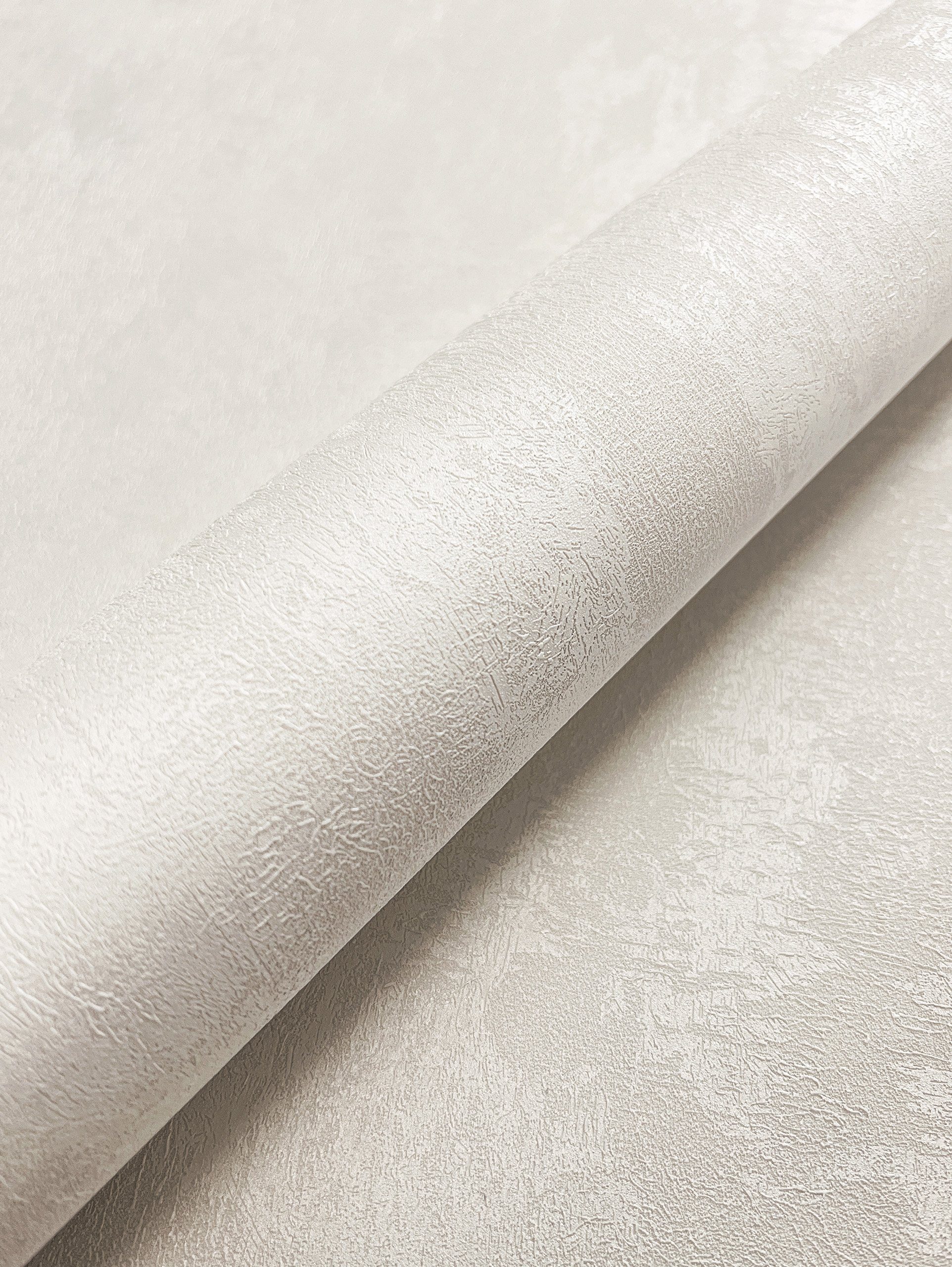 Newroom Vliestapete Kitron White Tapete Glanztapete Beton,Zement,Putz-Optik, Weiß Tapete Modern Beton - Betonwand Betonoptik Glamour Industrial Zement Putz-Optik für Wohnzimmer Schlafzimmer Küche, Betontapete