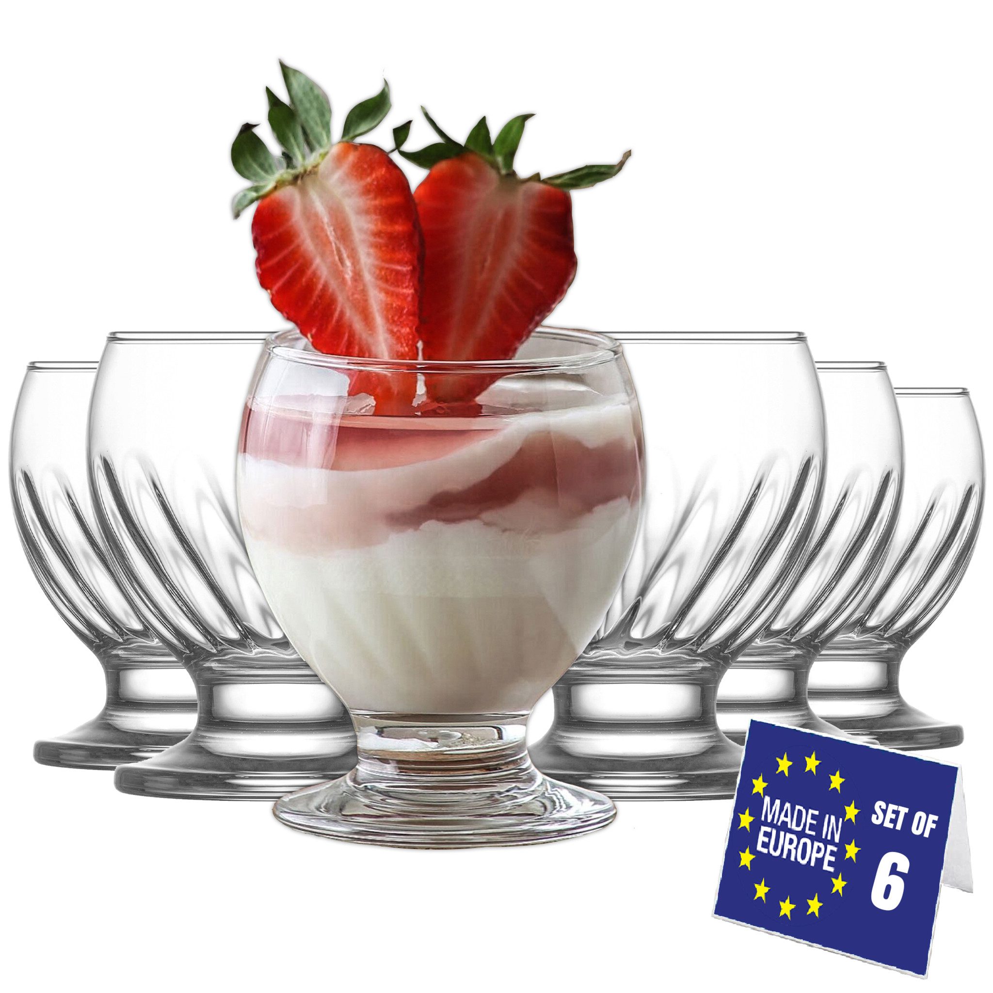 LAV Gläser-Set Nectar Softdrinkglas, 6-tlg., Glas, 6er Set, 210ml, ideal für Softdrinks, Wasser, Säfte