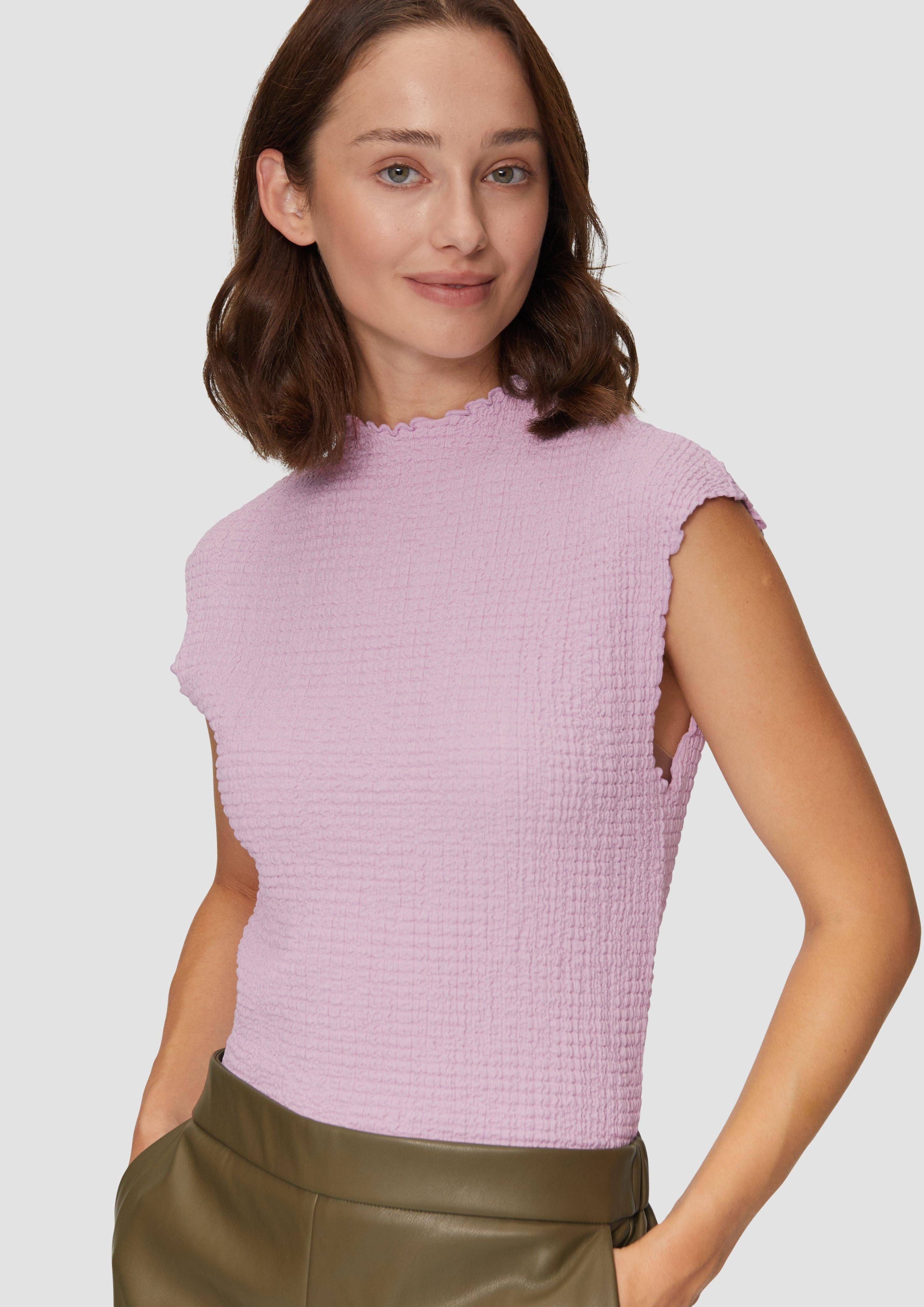 s.Oliver Shirttop T-Shirt in Crêpe-Optik günstig online kaufen
