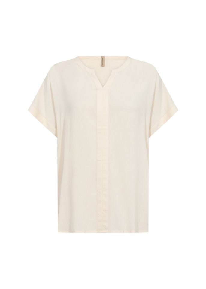 T-Shirt - T-Shirt mit Cut-out und Falten