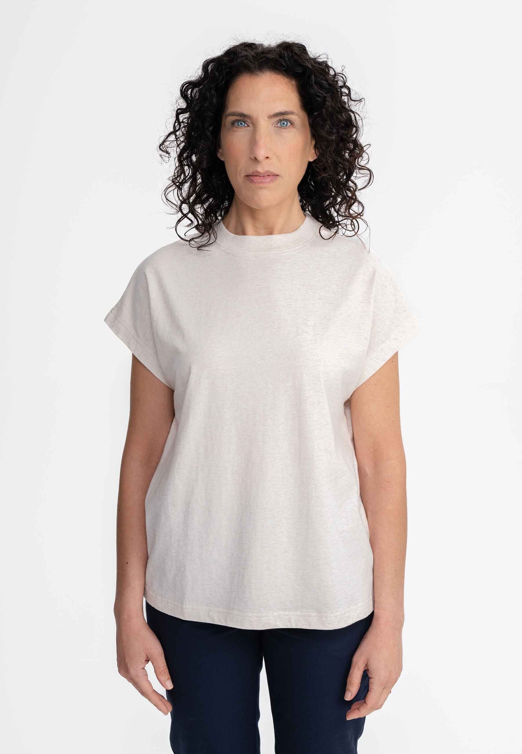 MELA Kurzarmshirt T-Shirt MADHU Fein gerippter günstig online kaufen