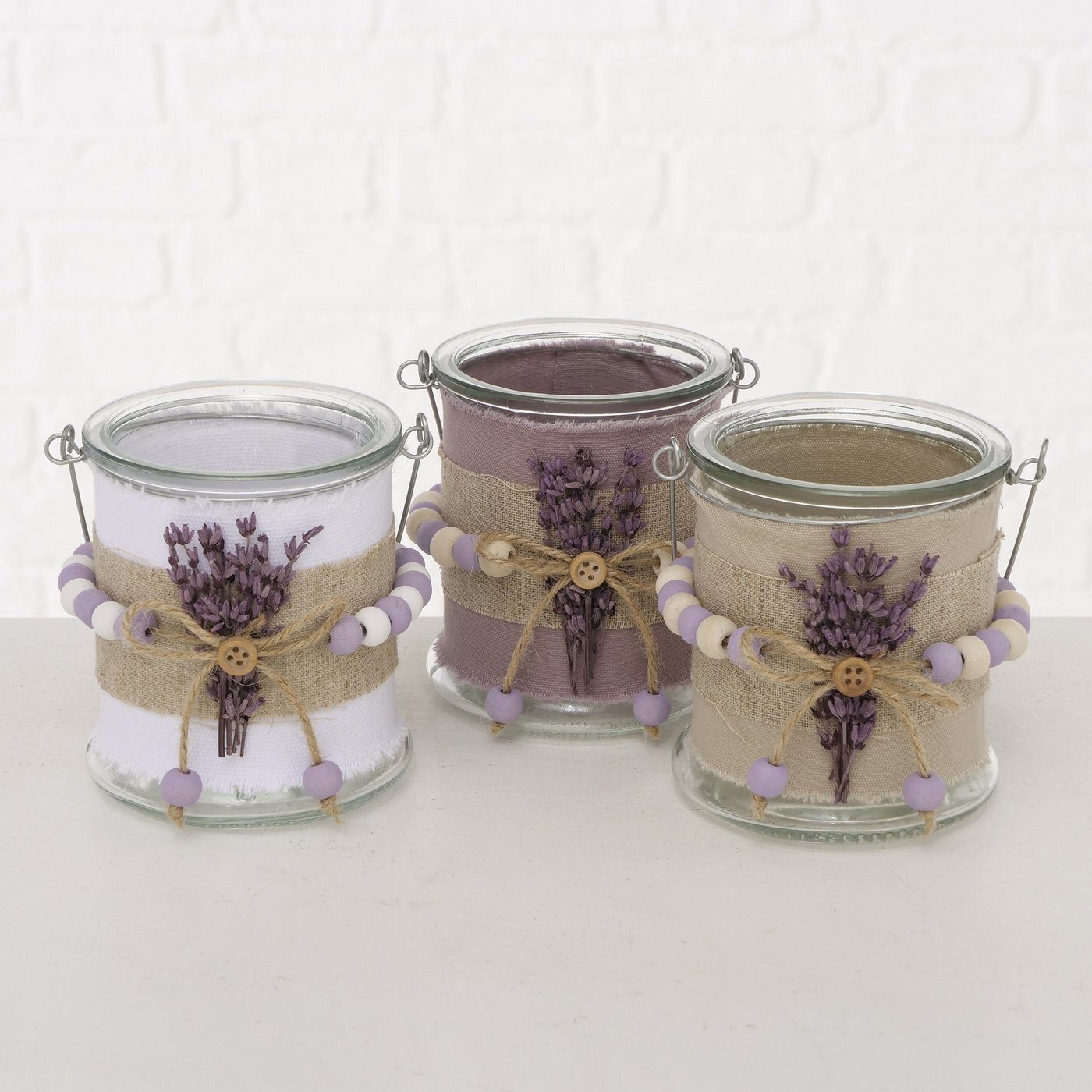 BOLTZE GRUPPE Windlicht GmbH Lavender Glas