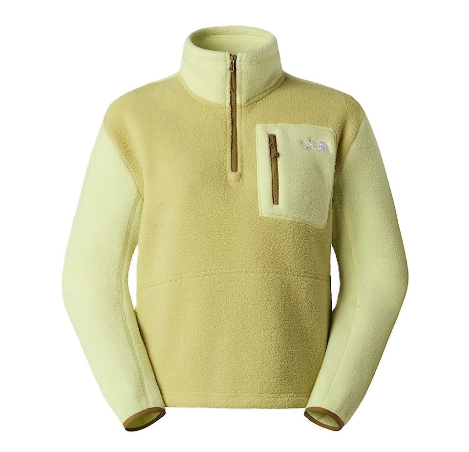 Fleecejacke YUMIORI 1/4 ZIP - Fleecepullover - Troyer Damen - Zitronengelb