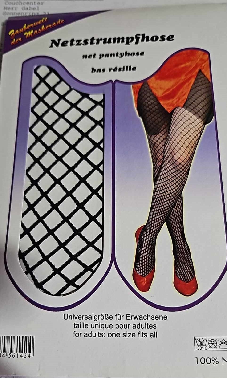 Fries Netzstrumpfhose Nylon Netzstrumpfhose Strumpfhose Schwarz Netz Karneval Fasching Party