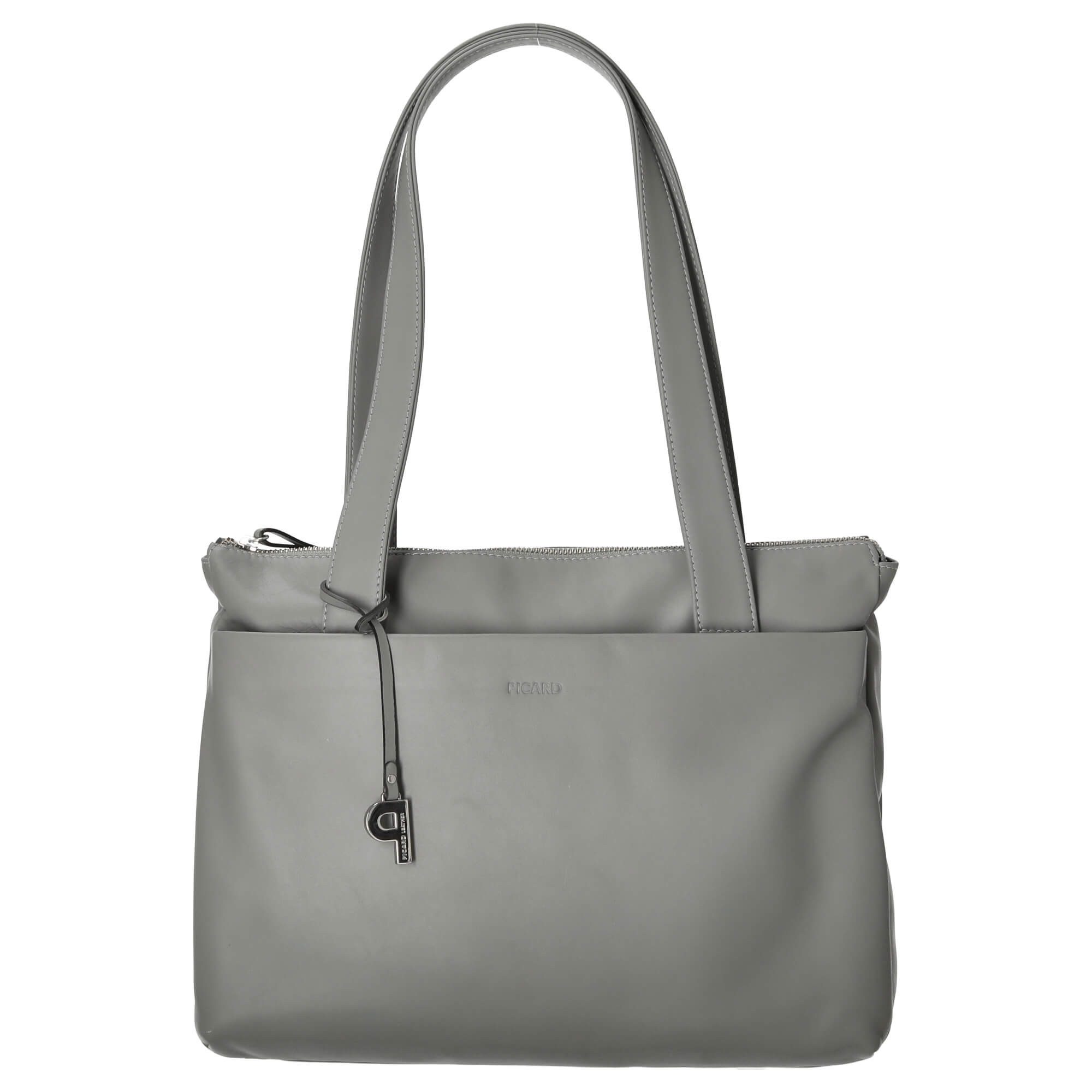 Shopper Timeless - Shopper 35 cm Rindsleder (kiesel)
