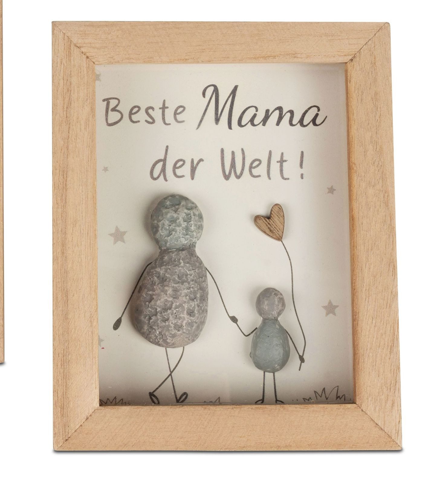 formano Holzbild Wandbild Holz „Beste Mama der Welt“ Wohn-Deko in Steinoptik 12x15 cm