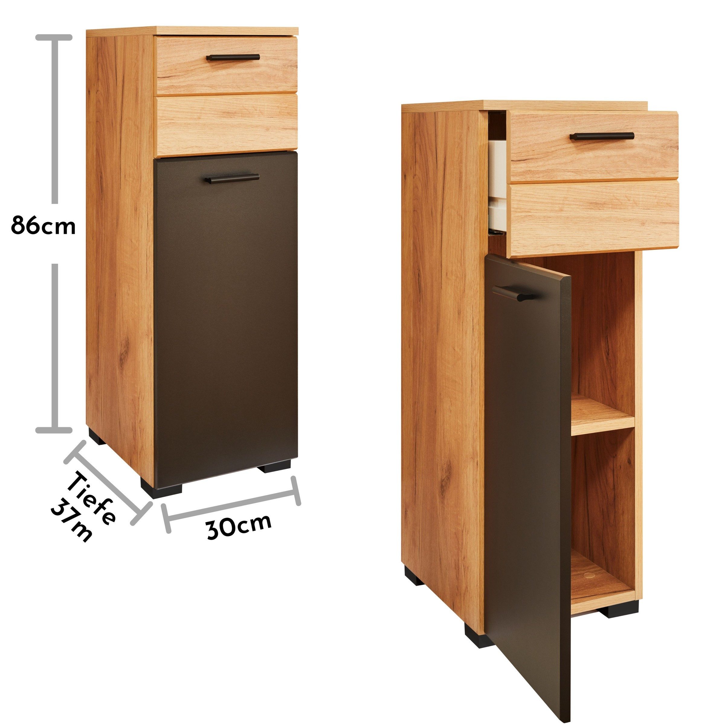 BEGA BBK Badkommode 30 x 86 x 37 cm (B/H/T)