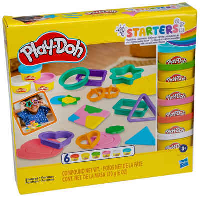 Play-Doh Knete Play-Doh Starters Knetwerkzeuge Knetset mit 9 Förmchen (15-tlg), Knete und Formen Set