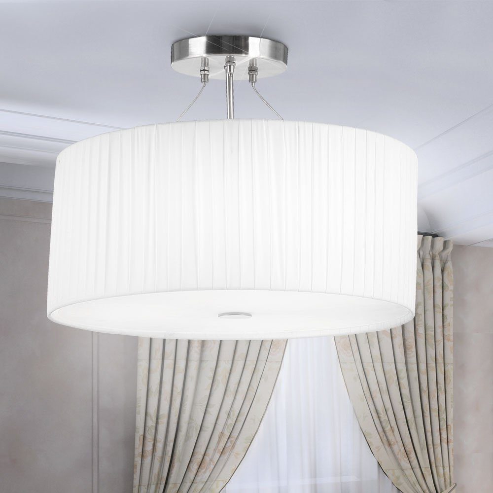 im LED- Lampe Warmweiß, Set Hänge inklusive, LED inklusive Leuchtmittel rund Leuchte Deckenleuchte, Decken Plissee etc-shop weiß