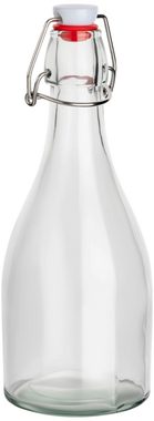 gouveo Trinkflasche Glasflaschen 500 ml bauchig mit Bügelverschluss rot - Bügel-Flasche, 6er Set