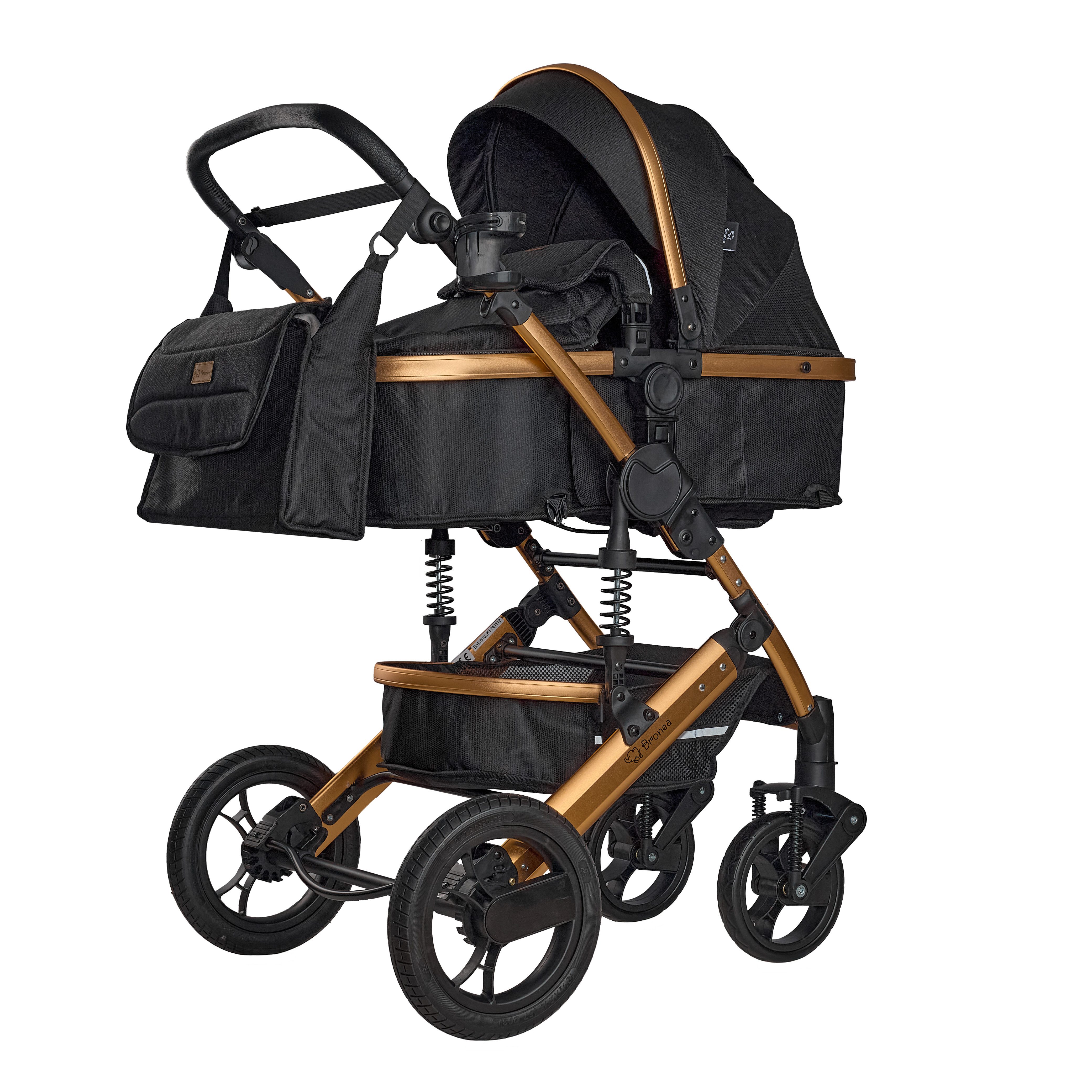 Kombi-Kinderwagen EXQUISE 2.0 Kinderwagen 3in1 mit MATRATZE, BUGGY & AUTO-BABYSCHALE