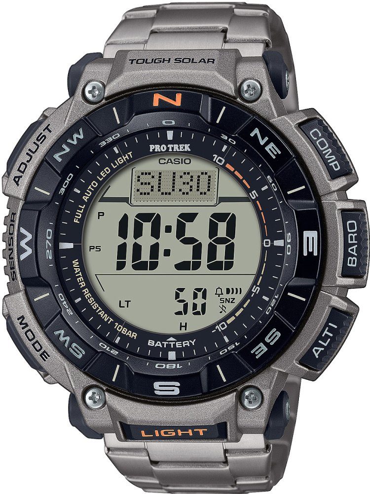 CASIO Quarzuhr Casio PRG-340T-7ER Pro Trek Radio Solar 53mm 10ATM