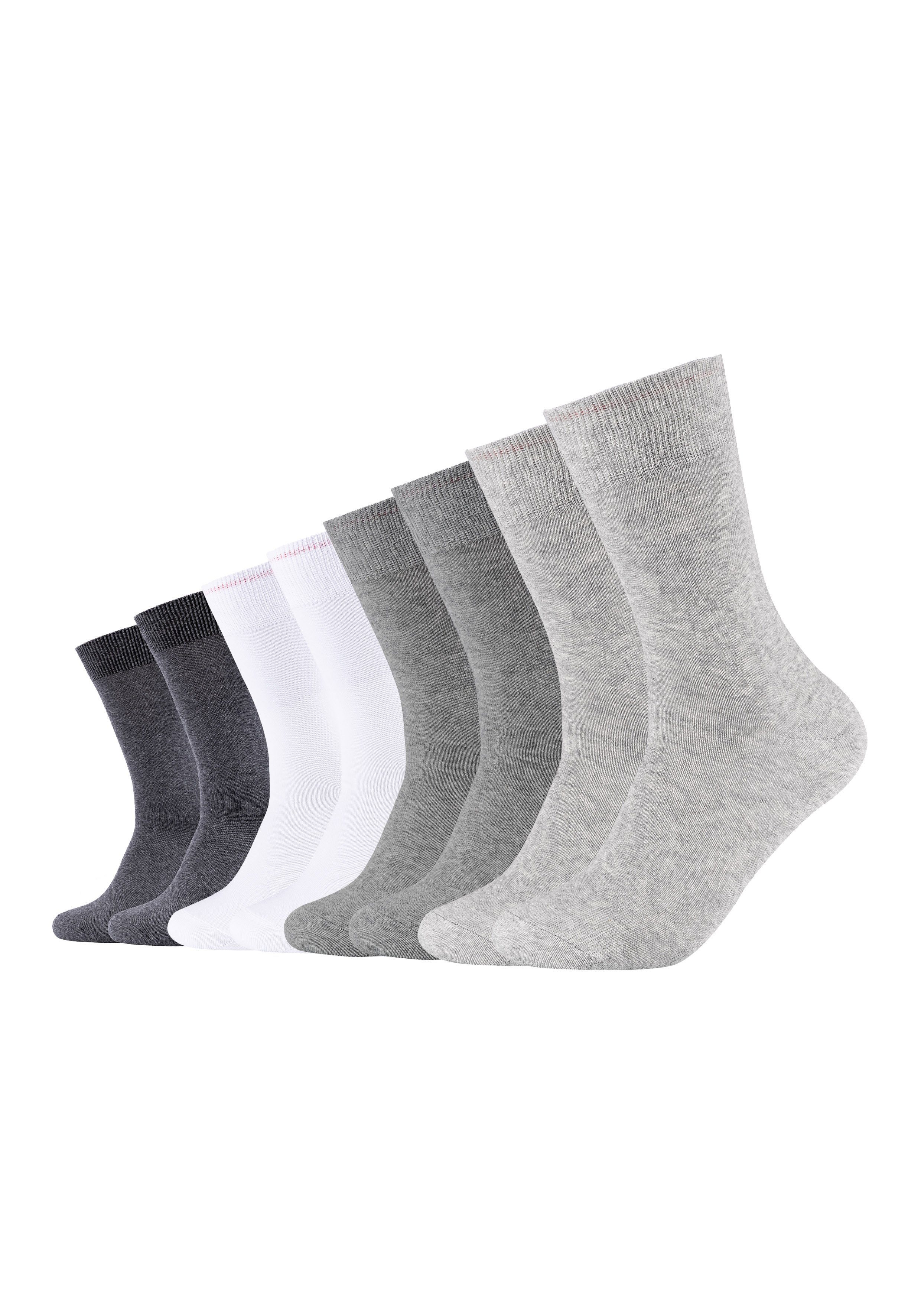 (8-Paar) grau, Basic weiß 8er Essentials s.Oliver Socken Pack