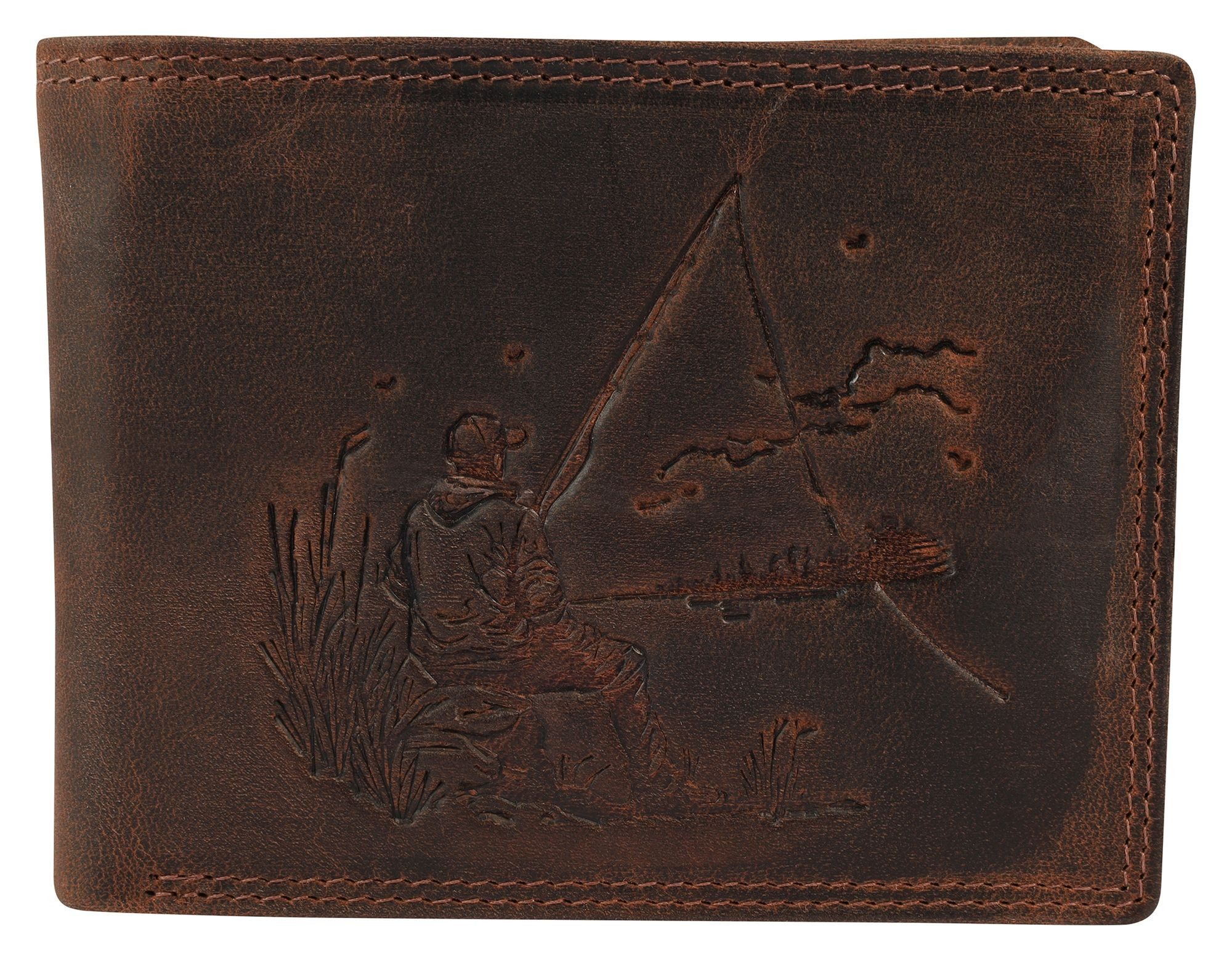 AKZENT Geldbörse 3000524 Querformat, RFID, Echtleder, Angler