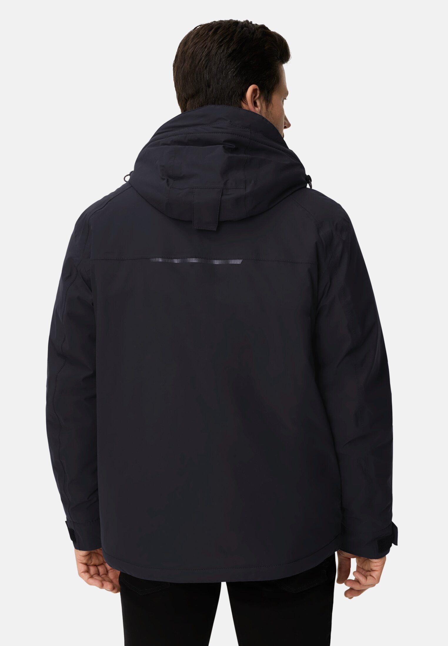 camel active Funktionsjacke mit abnehmbarer Kapuze Langarm Reflektierende Details