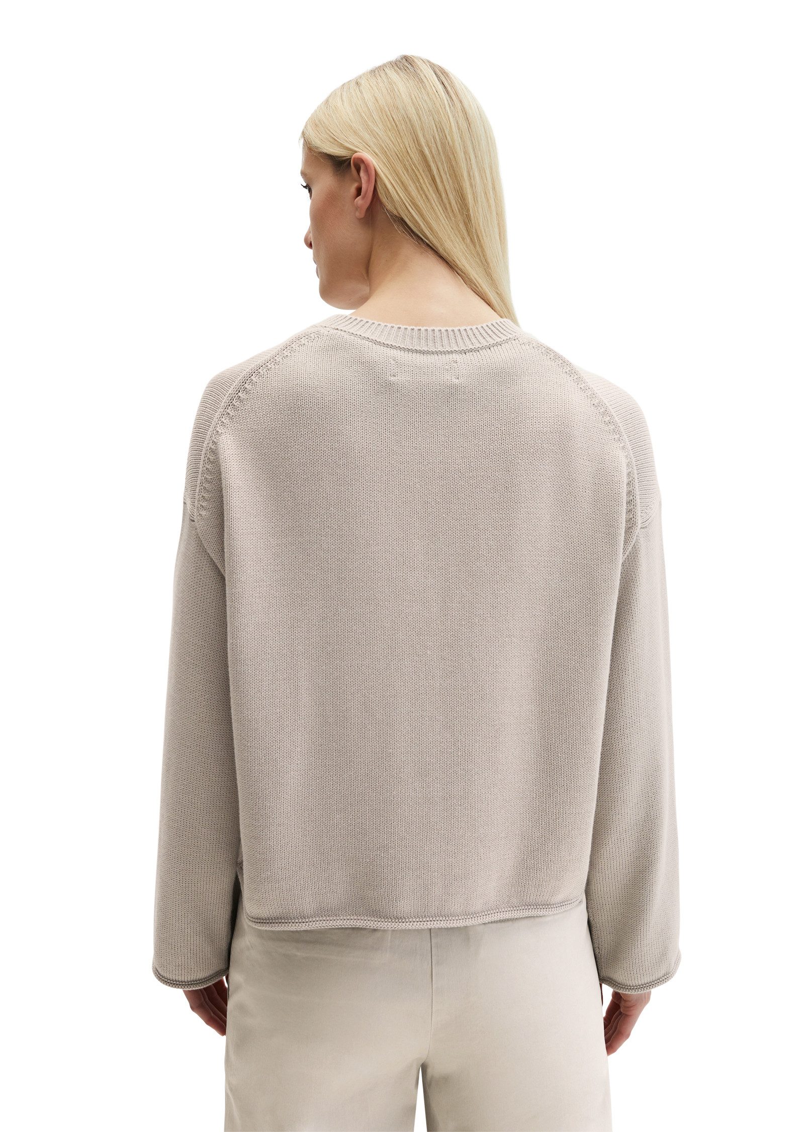 Marc O'Polo Strickjacke softe Qualität, Oversize, mit Rollsäumen