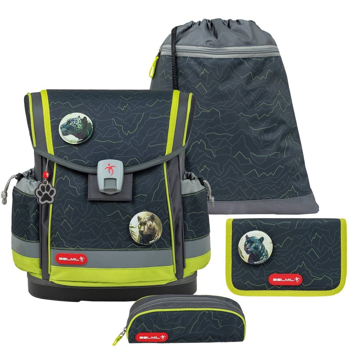 Belmil Schulranzen Classy Plus 2024, 4tlg. Set ab 1. Klasse, Grundschule, für Jungen "Mountain