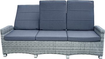Ploß Sessel Ploß Loungesofa Dining Sofa 3 Sitzer grau weiß verstellbar
