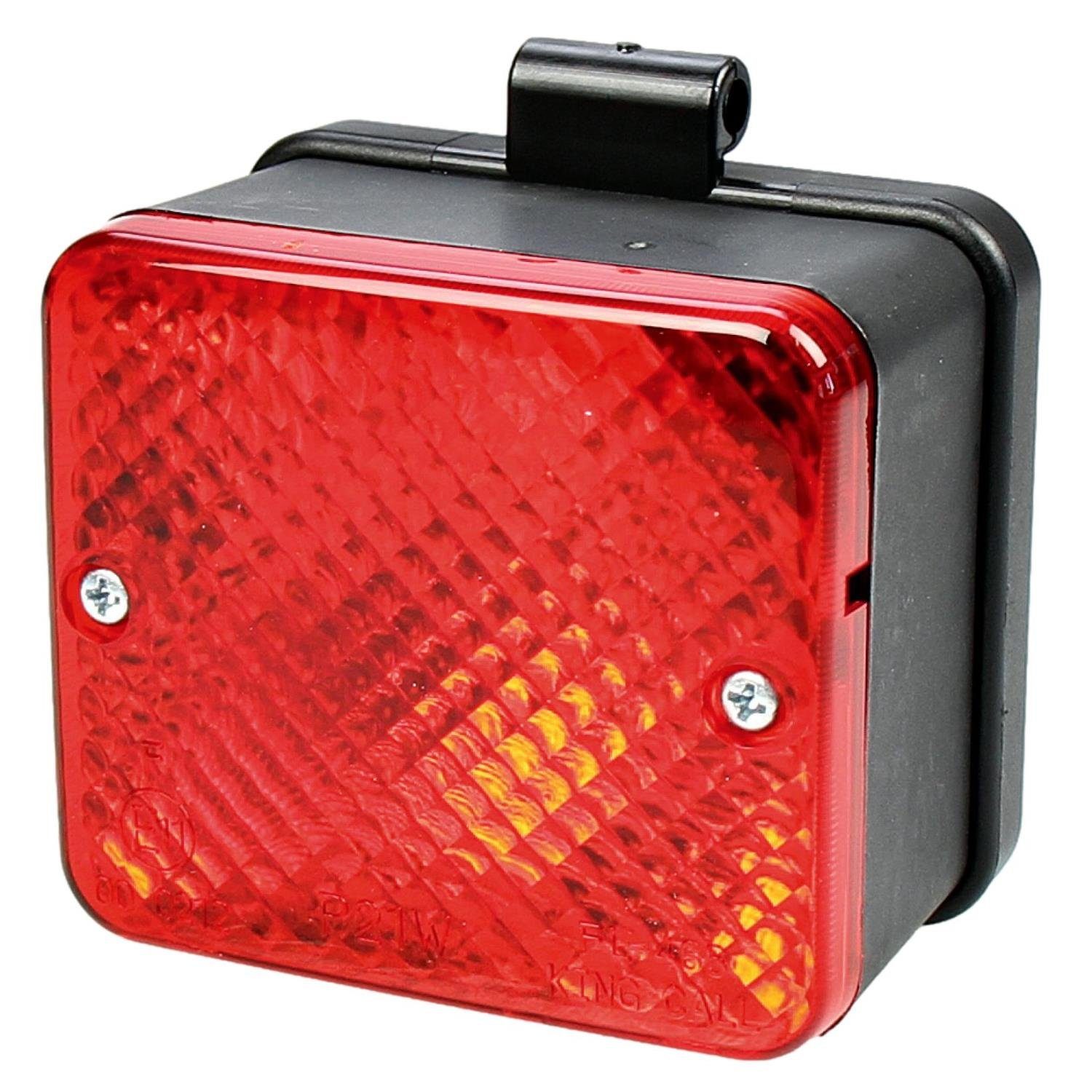 Cartrend Bremslicht PKW Anhänger Nebelschlussleuchte 12V Rot, Rückfahrlicht,schaltbar, Halogen, weiß, mit Halterung, Nebel Rück-Leuchte für Anhänger Nutzfahrzeug etc