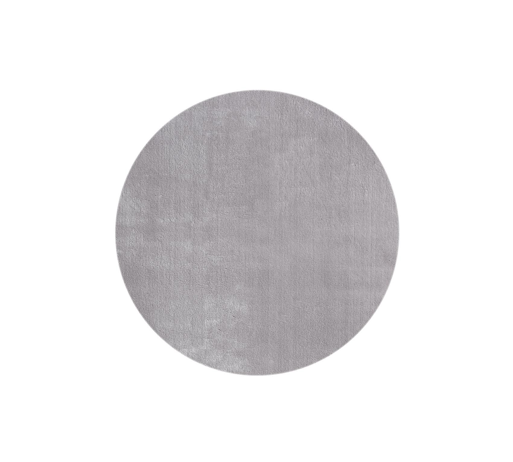 Floornovo Hochflor-Teppich Indoor Teppich Grau versch. Größen - rechteckig für alle Innenräume -, rund, Trocken- und Feuchträume