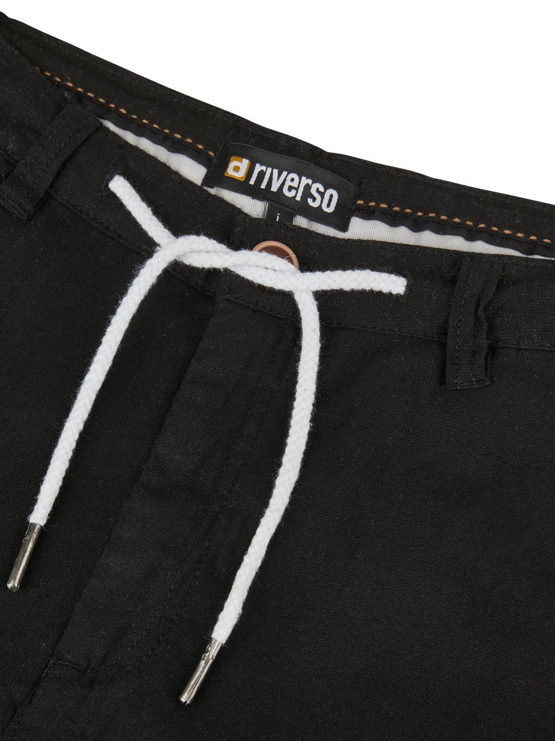 riverso Chinoshorts Herren Freizeitshorts RIVOliver Regular Fit Leinenshort mit Zugbandverschluss