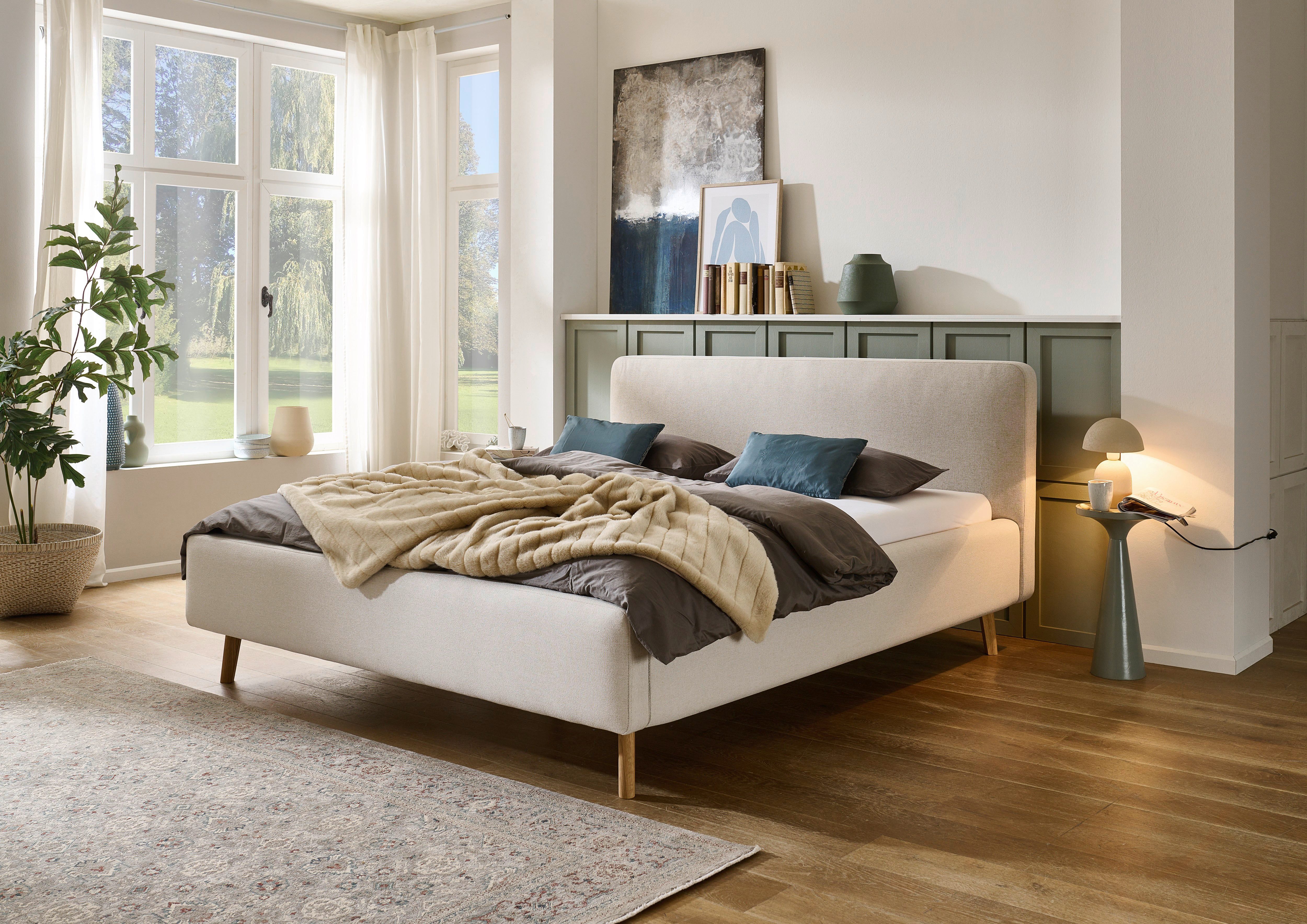 meise.möbel Polsterbett MATTIS, Bett wahlweise mit Bettkasten, Feinstruktur, Liegeflächen: 120x200cm, 140x200cm, 160x200cm & 180x200cm