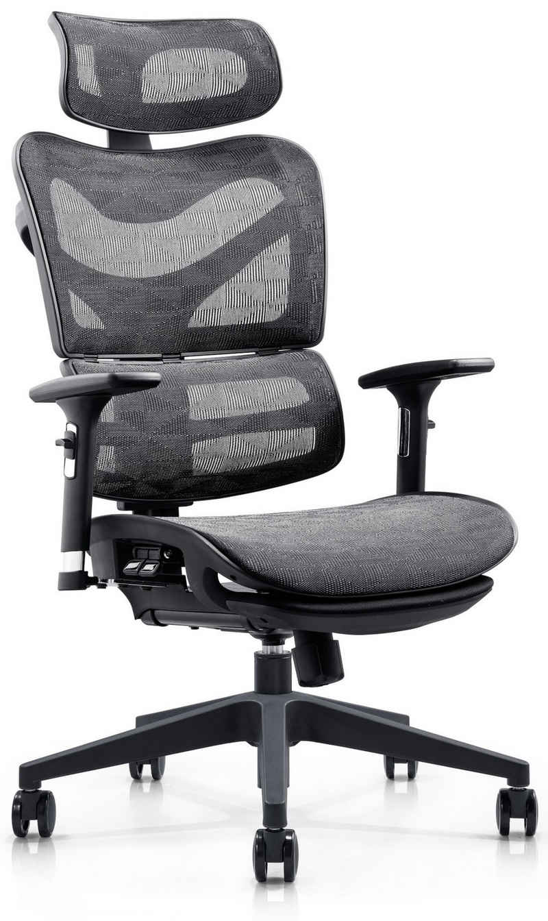 CLP Schreibtischstuhl »Renens Ergonomic«, ergonomisch, höhenverstellbar, atmungsaktiver Sitz