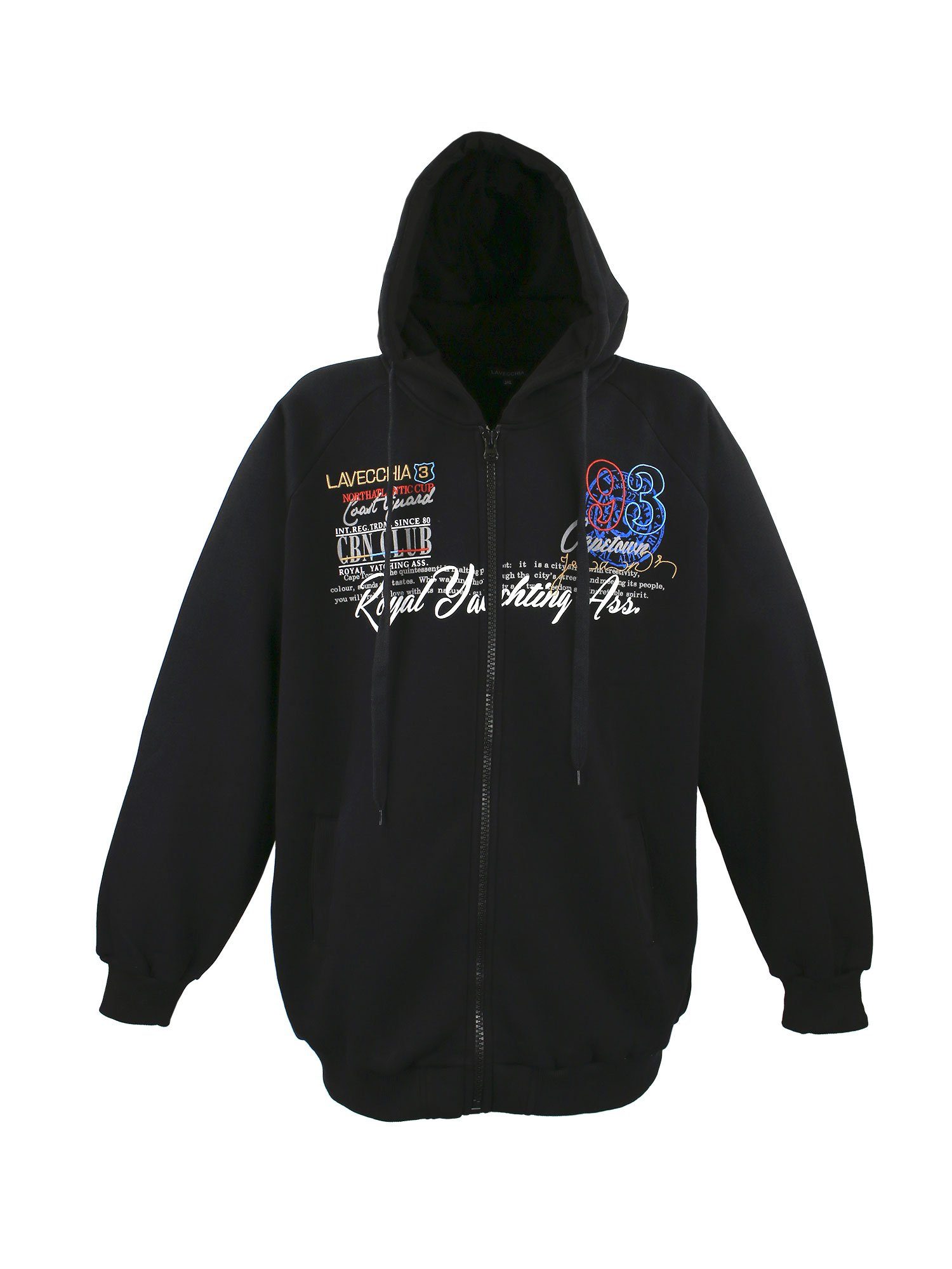 Lavecchia Sweatjacke Lavecchia Herren Sweatshirtjacke LV-612 (Black, 7XL) H günstig online kaufen