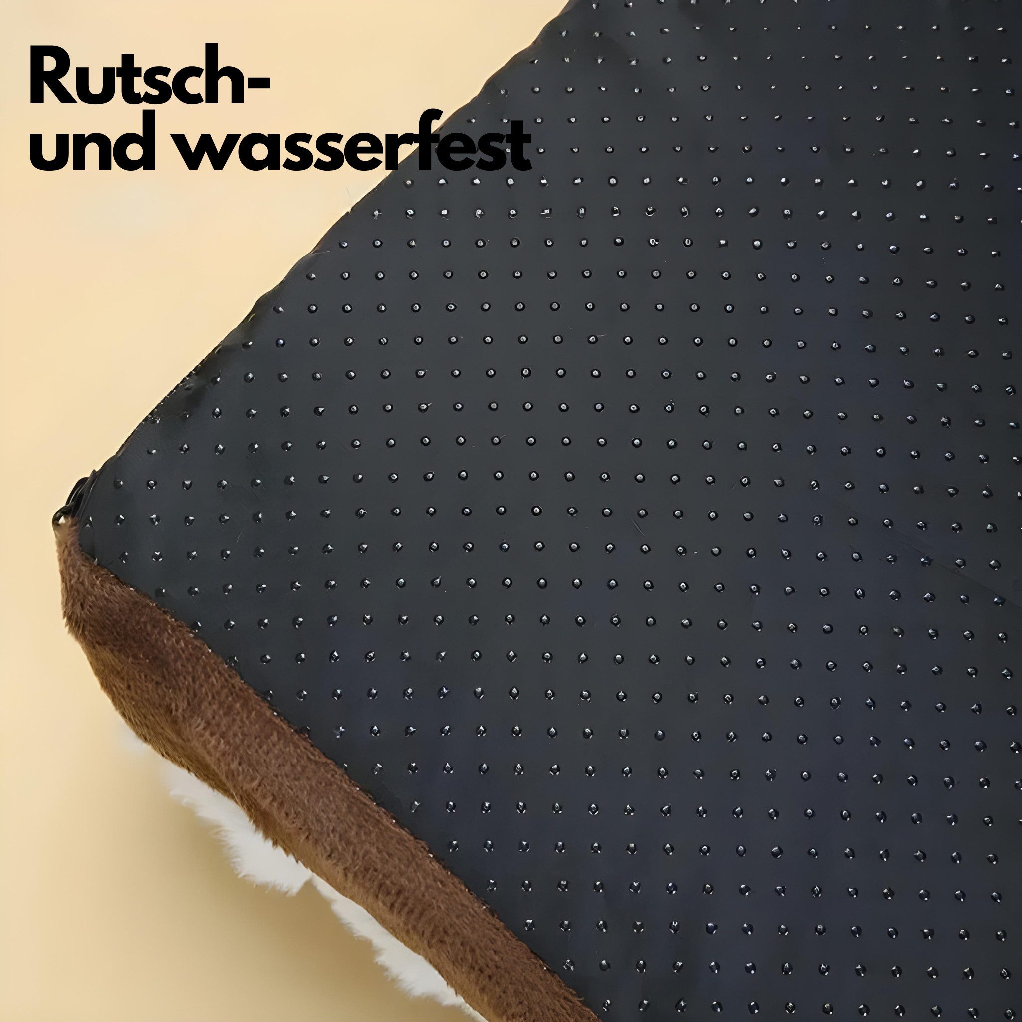 HS.SUPPLY Hundematte kuschelweiches Hundebett, waschbarer Bezug, kuschelweicher Luxus