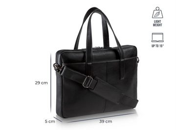 PURE Leather Studio Aktentasche Laptoptasche CAPELLA, Businesstasche Echtleder Schultertasche Umhängetasche Ledertasche