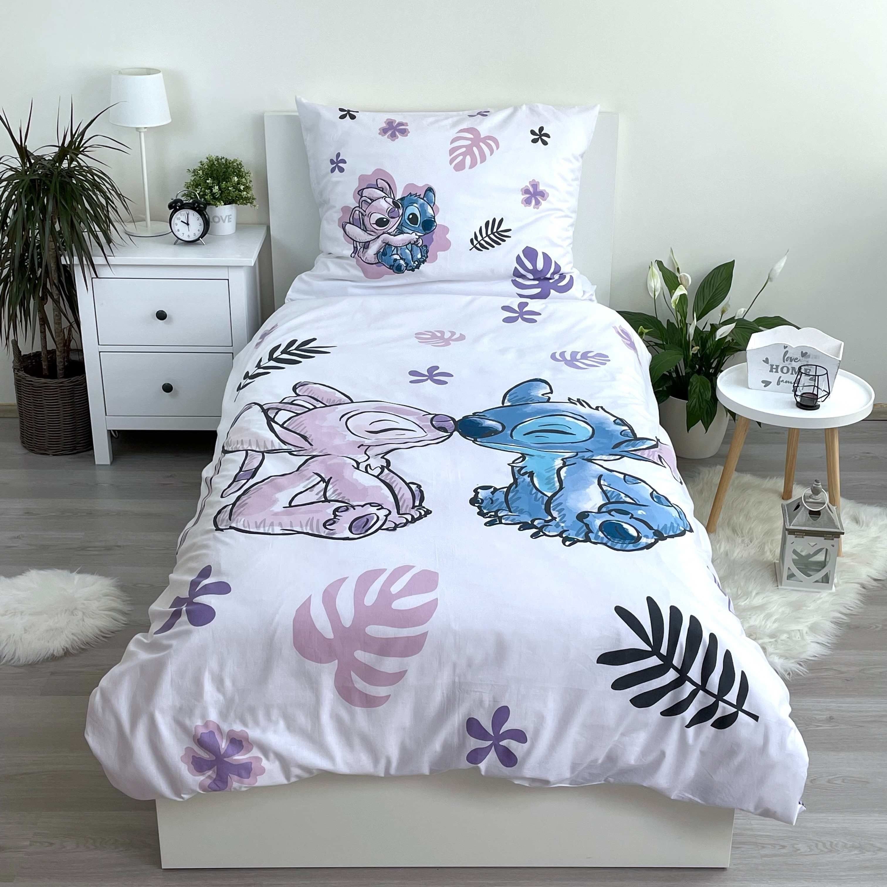 Lilo & Stitch Bettwäsche Lilo und Stitch Wende Bettwäsche Kopfkissen ...