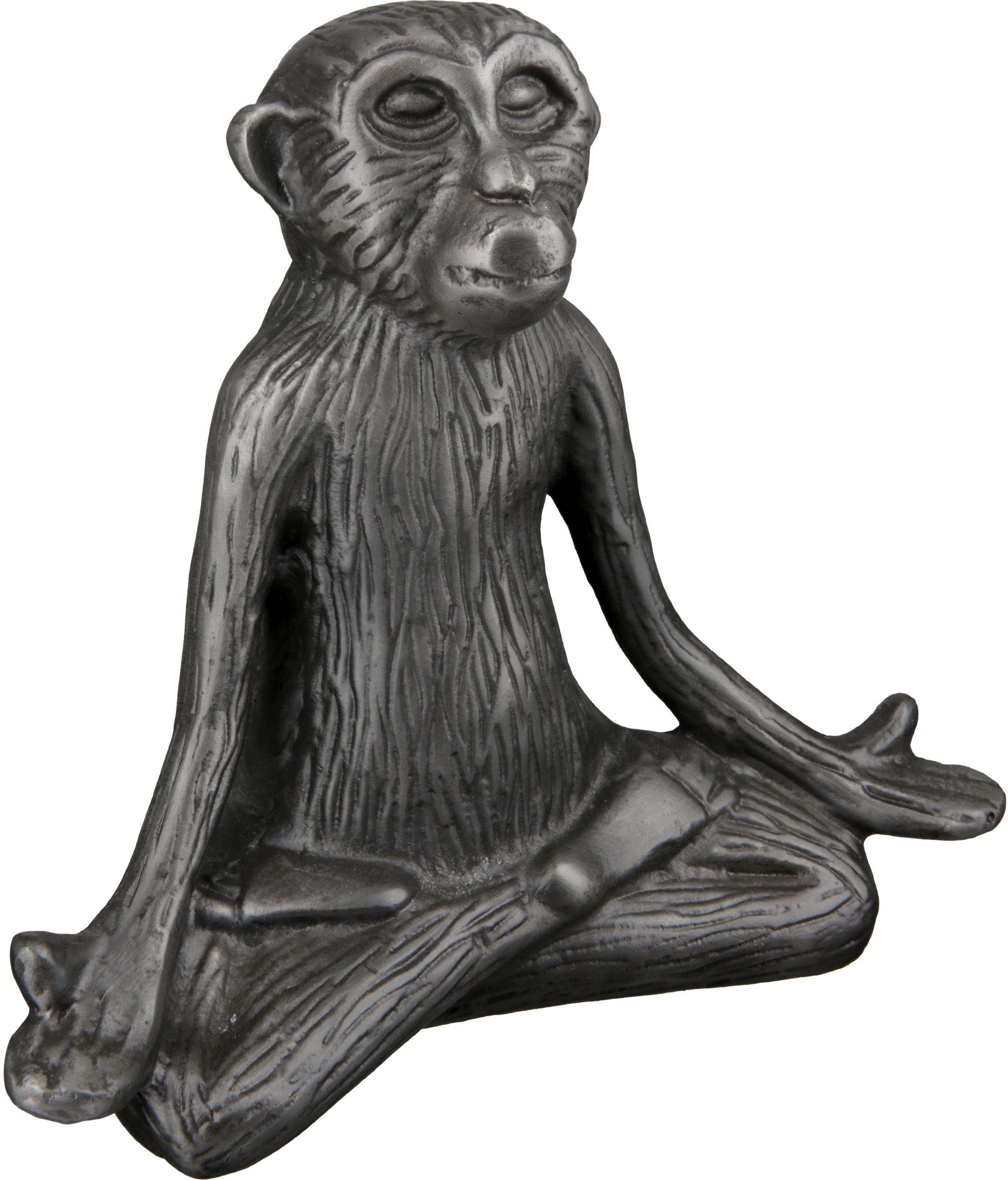 GILDE Tierfigur Skulptur Monkey St) anthrazitfarben (1