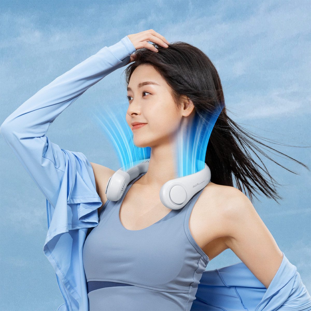 Jisulife Akku-Ventilator Nackenventilator 3, 360° Nackenventilator mit 78 Luftauslässen freihändige Kühlung